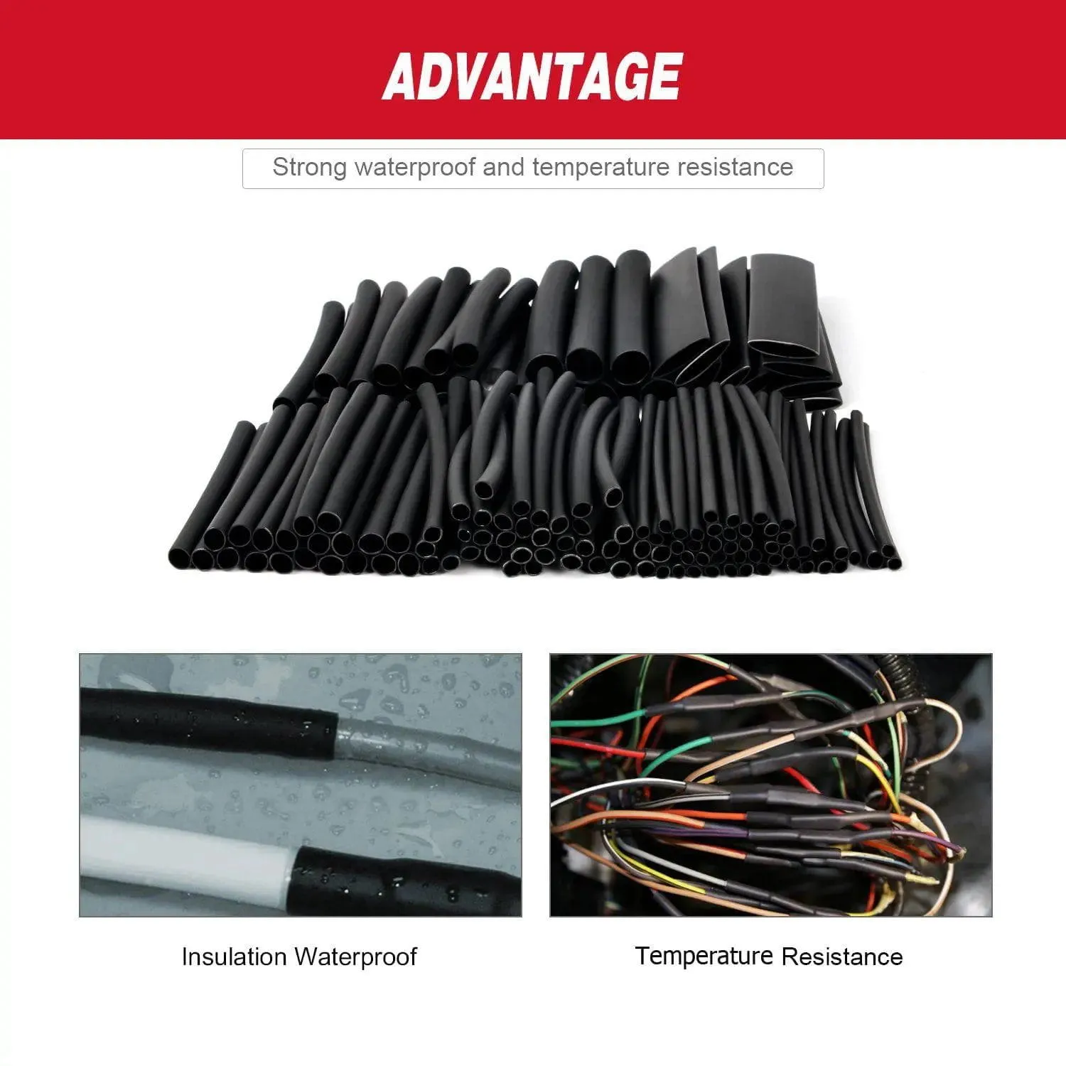 130Pcs Heat Shrink Tubing Kit