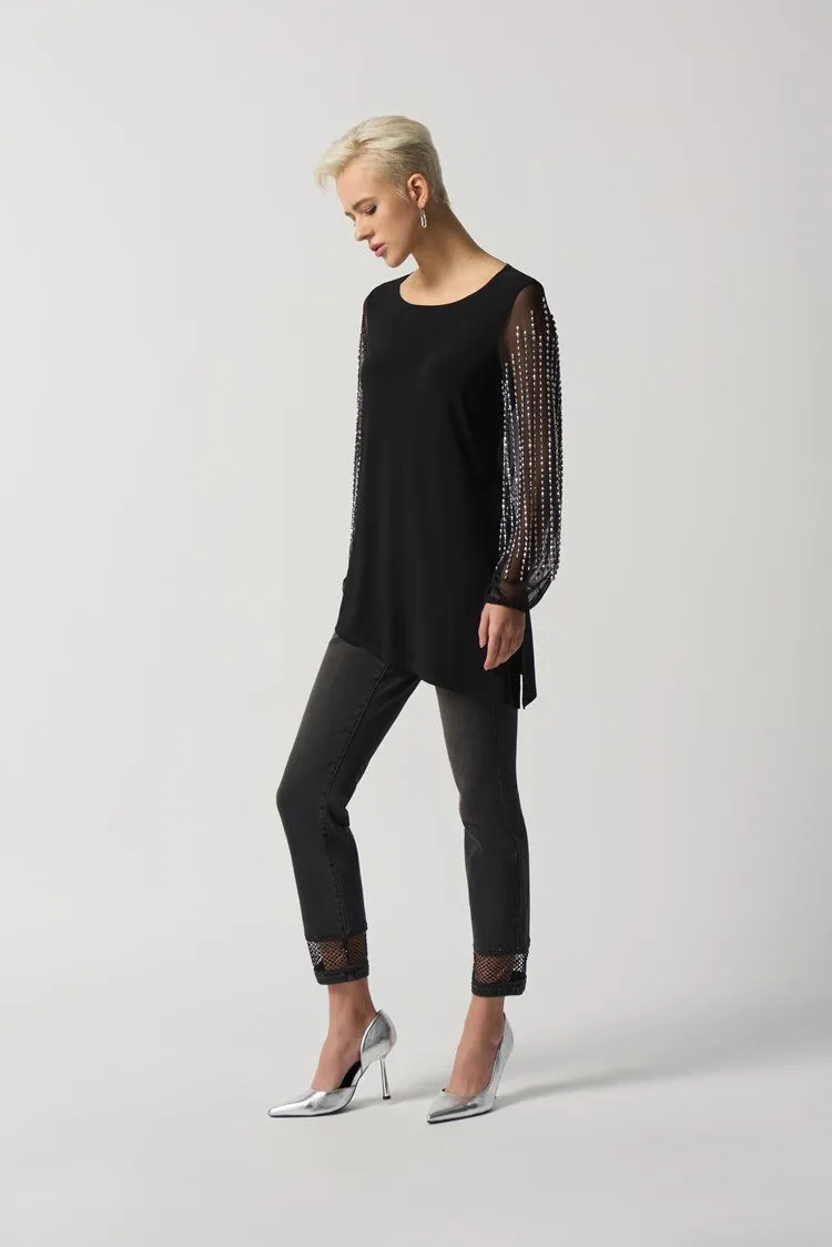 Classic Mesh Detail Slim Jeans