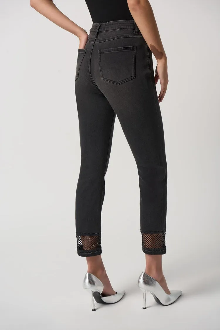 Classic Mesh Detail Slim Jeans