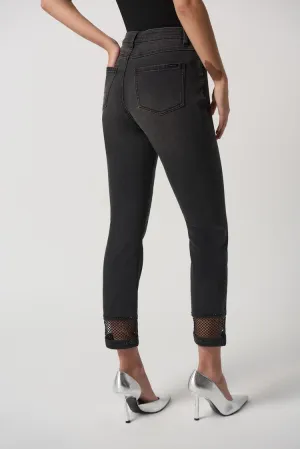 Classic Mesh Detail Slim Jeans