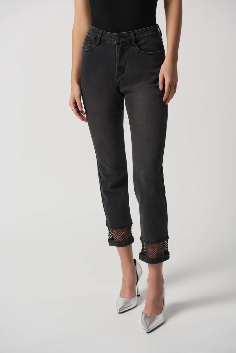 Classic Mesh Detail Slim Jeans