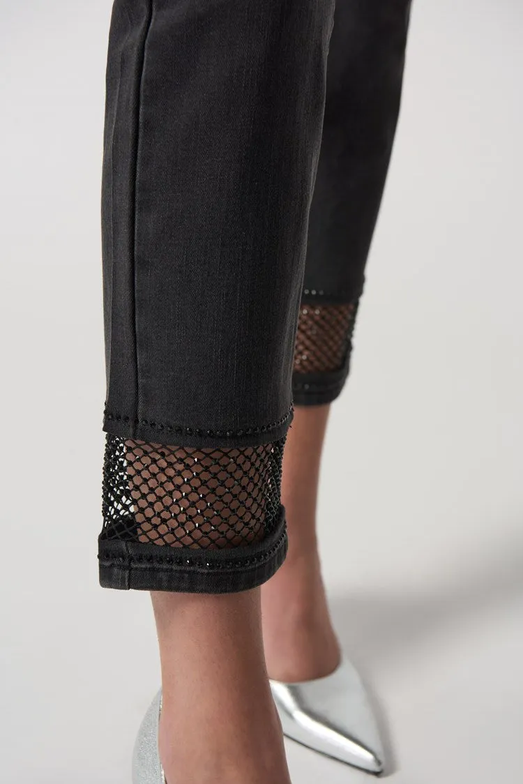 Classic Mesh Detail Slim Jeans