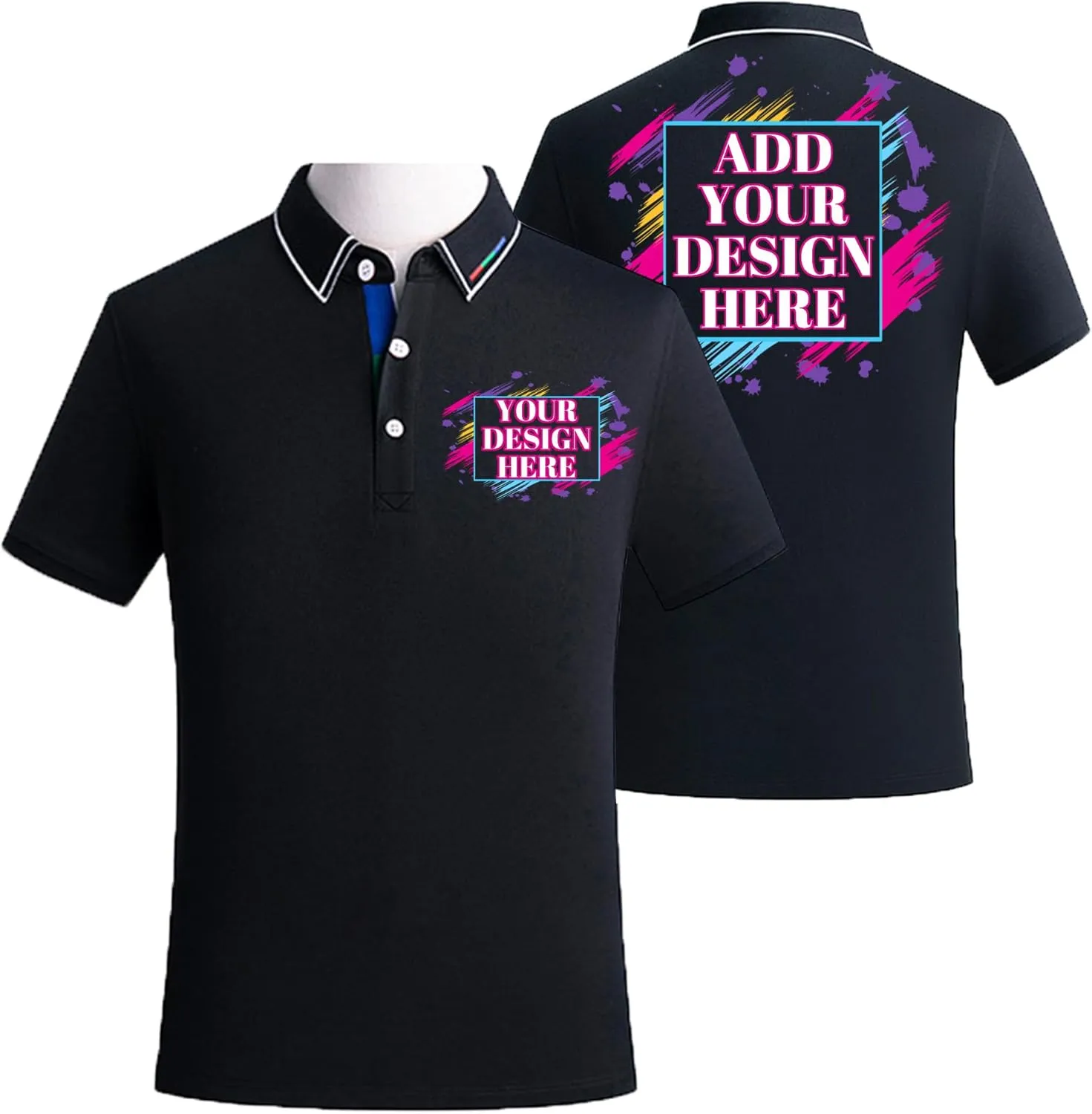Custom Polo Shirts Design Your own Personalised Logo Photo Text Custom Mens/Womens Golf T Shirts Work Shirts