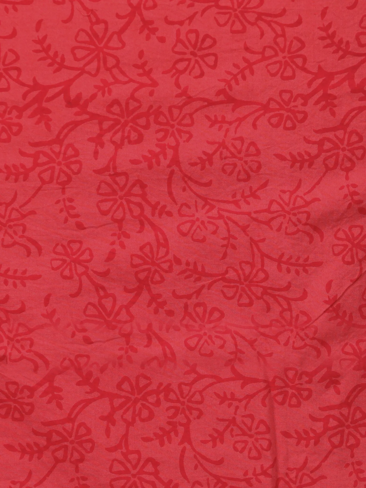 Green Red Black White Hand Block Printed Cotton Suit-Salwar Fabric With Chiffon Dupatta (Set of 3) - SU01HB323
