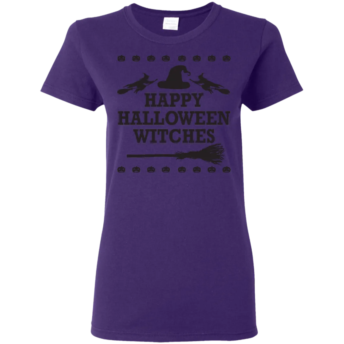 Happy Halloween Witches T-Shirt Halloween Clothing (Women)