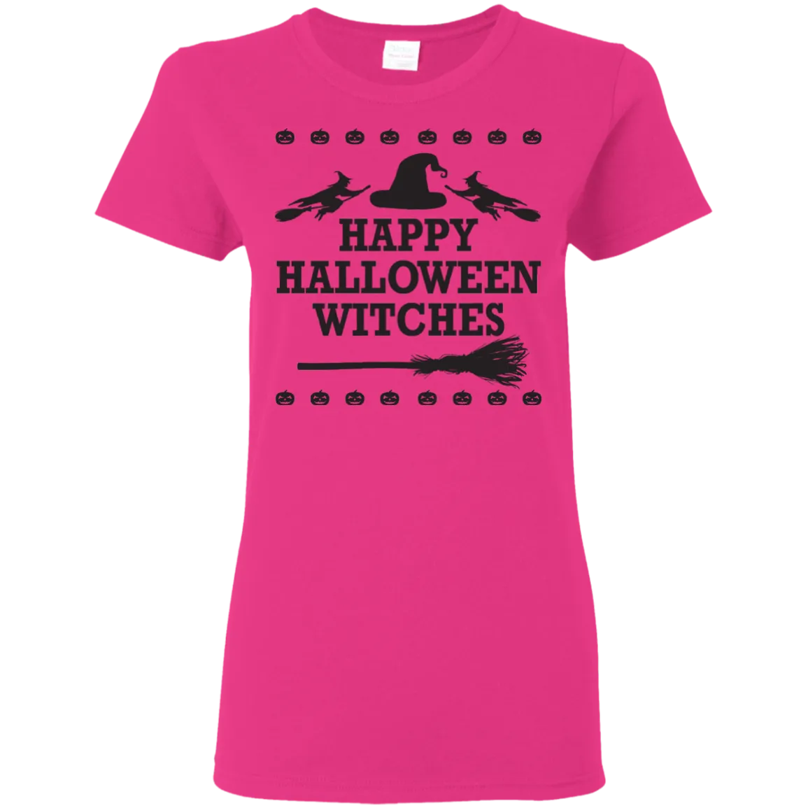 Happy Halloween Witches T-Shirt Halloween Clothing (Women)