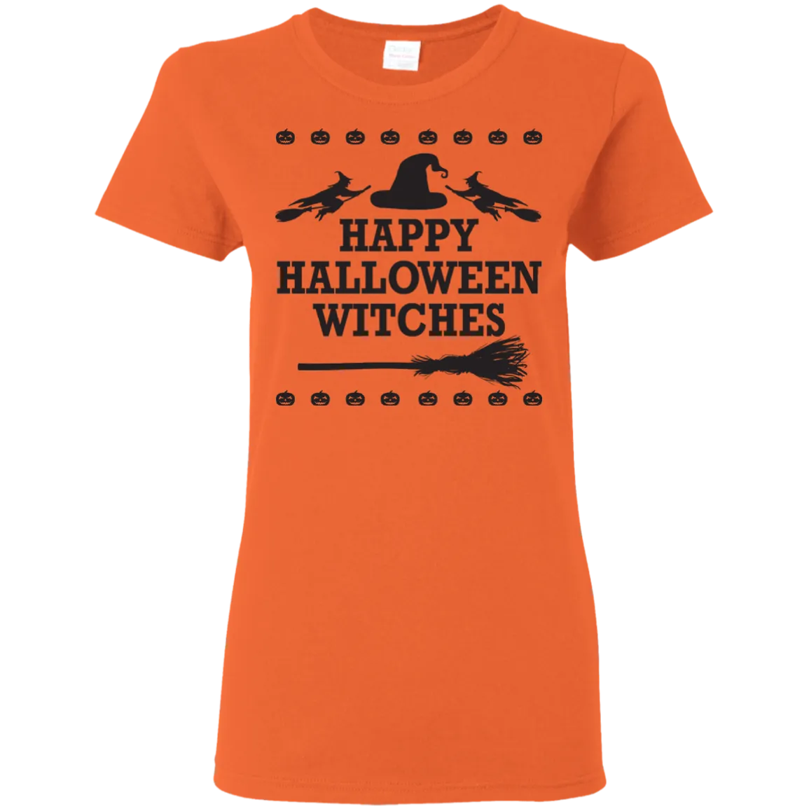 Happy Halloween Witches T-Shirt Halloween Clothing (Women)