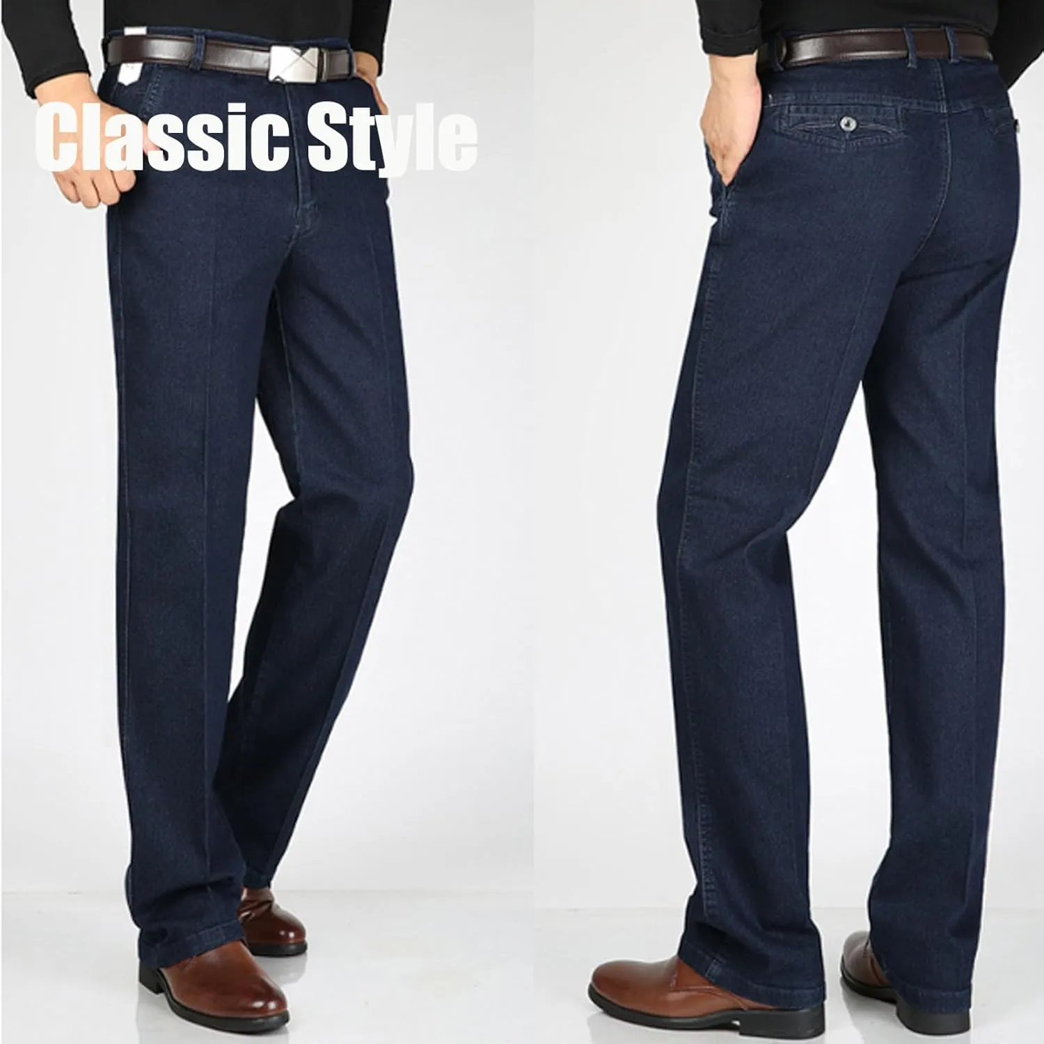 Jett Jeans for Older Men, Men's Classic Straight Fit Stretch Jeans