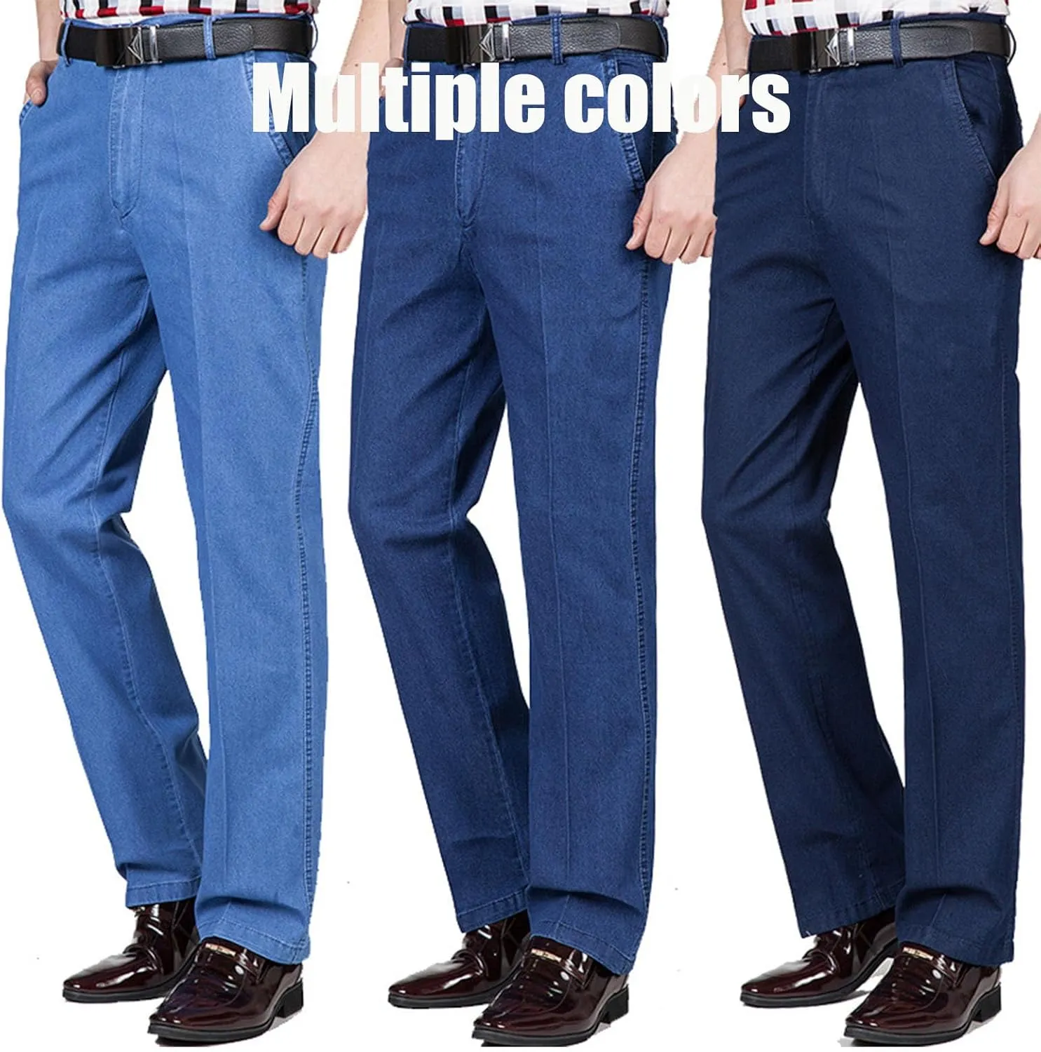 Jett Jeans for Older Men, Men's Classic Straight Fit Stretch Jeans
