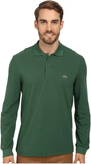 Lacoste Mens Classic Long Sleeve Pique Polo Shirt