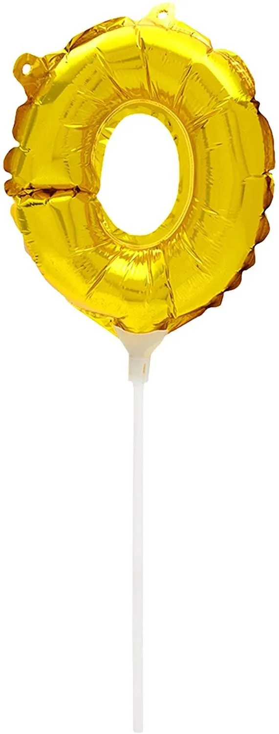 Metallic Gold Foil "Two" Letter Balloons Cake Topper with Tassel for 2nd birthday Party Decorations,7.5 inch