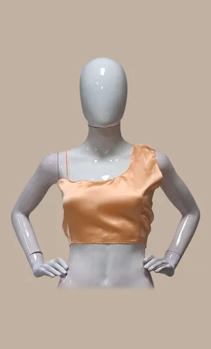 Peach Satin Silk Blouse