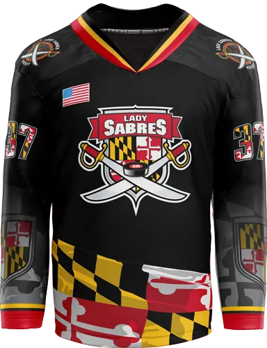 SOMD Lady Sabres Youth Player Sublimated Jersey