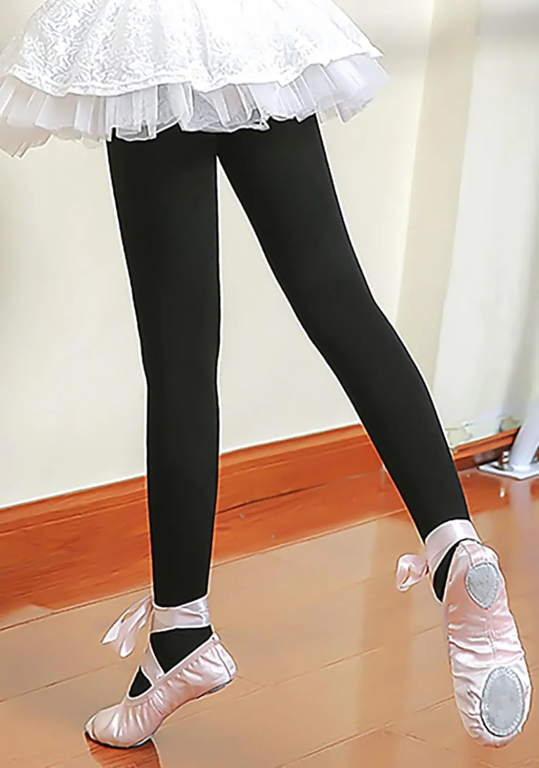 Toddler Girls Tights Dance Ballet Footed Leggings Ultra Soft Stockings for Kids Students