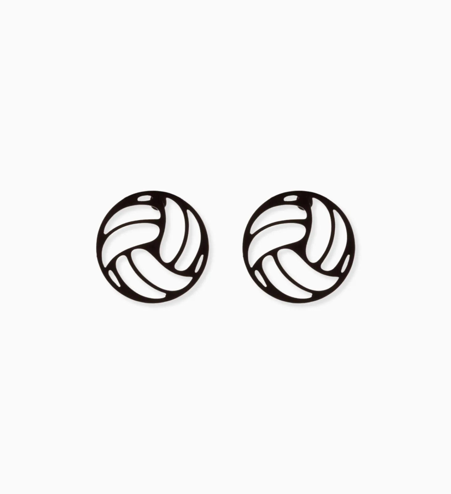 Volleyball Stud Earrings - Hollow