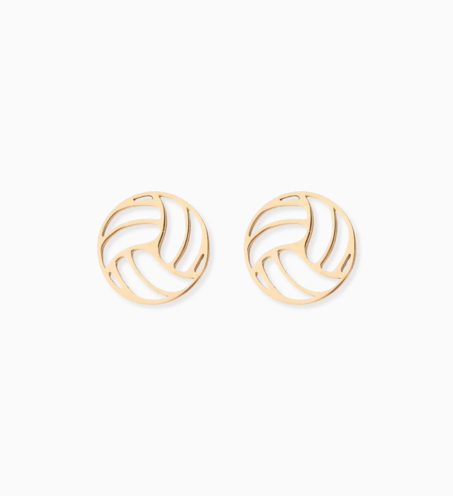 Volleyball Stud Earrings - Hollow